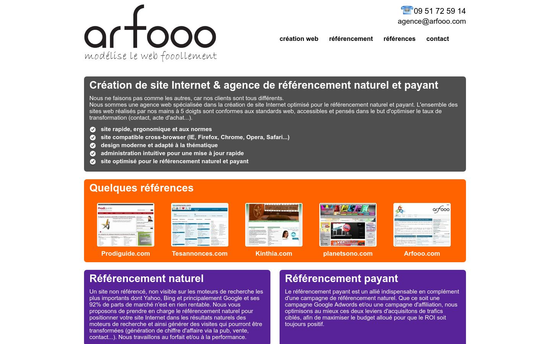 Arfooo creation | Création de site Internet Agence de référencement naturel et payant de sites web