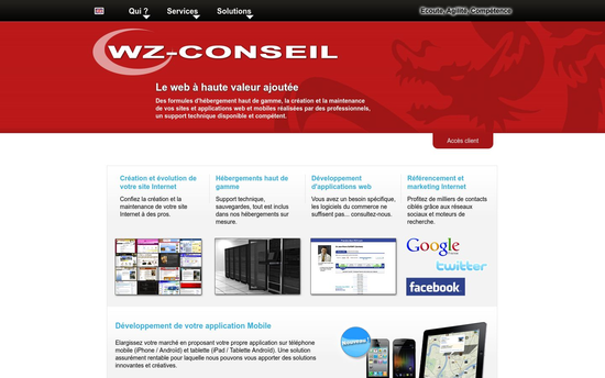 Wz conseil | WZConseil dévelop­pe­ment d&rsquo;application mobile, dévelop­pe­ment d&rsquo;application web et hébergement d&rsquo;application web sur mesure